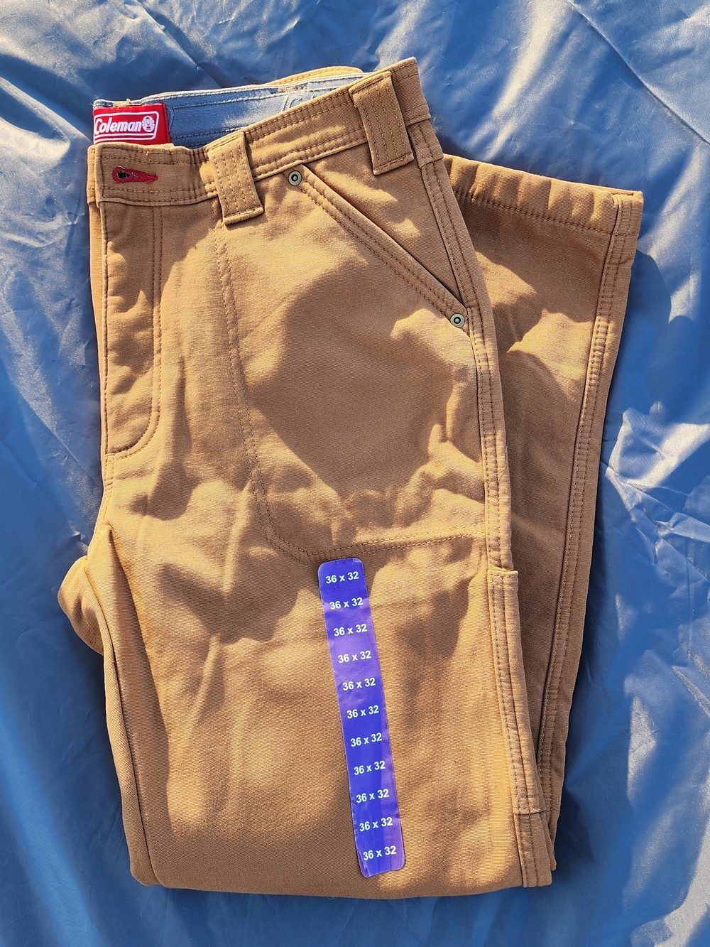Coleman Men’s Tan Cargo Pants with Reinforced Pockets